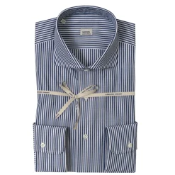 Alessandro Gherardi - Long Sleeve Shirt - Blue Stripe - Shirt - Handmade in Italy - Luxury Exclusive Collection - Avvenice^ Shirts