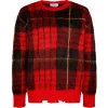 Alexander McQueen - Check Red Mohair Jumper Knitwear - Red Black Yellow - Exclusive Luxury Collection - Avvenice