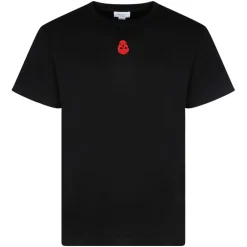Alexander McQueen - Crew Neck T-Shirt - Black Red - Exclusive Luxury Collection - Avvenice