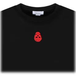 Alexander McQueen - Crew Neck T-Shirt - Black Red - Exclusive Luxury Collection - Avvenice