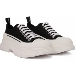 Alexander McQueen - Flatform Sneakers - Black White - Exclusive Luxury Collection - Avvenice^ Shoes