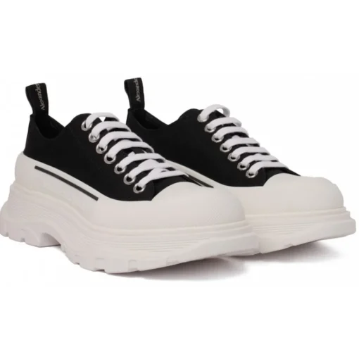 Alexander McQueen - Flatform Sneakers - Black White - Exclusive Luxury Collection - Avvenice^ Shoes