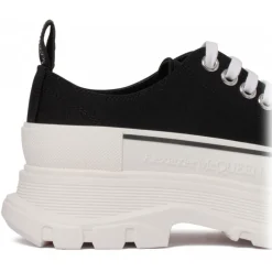 Alexander McQueen - Flatform Sneakers - Black White - Exclusive Luxury Collection - Avvenice^ Shoes