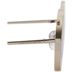 Alexander McQueen Eyewear Alexander McQueen - Metal Round Piercing Sunglasses - Gold Violet - - Avvenice^ Sunglasses & Eyewear
