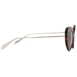 Alexander McQueen Eyewear Alexander McQueen - Open Wire Sunglasses - Havana - - Avvenice
