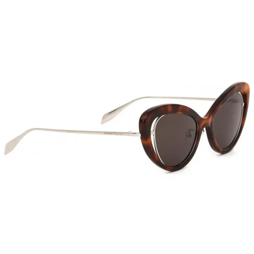 Alexander McQueen Eyewear Alexander McQueen - Open Wire Sunglasses - Havana - - Avvenice