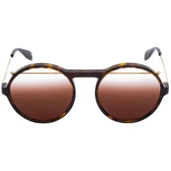 Alexander McQueen Eyewear Alexander McQueen - Piercing Round Acetate Sunglasses - Havana Brown - - Avvenice