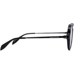 Alexander McQueen Eyewear Alexander McQueen - Piercing Round Acetate Sunglasses - Black - - Avvenice^ Sunglasses & Eyewear
