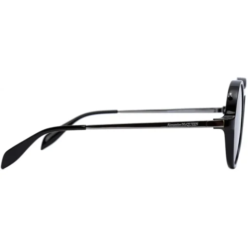 Alexander McQueen Eyewear Alexander McQueen - Piercing Round Acetate Sunglasses - Black - - Avvenice^ Sunglasses & Eyewear