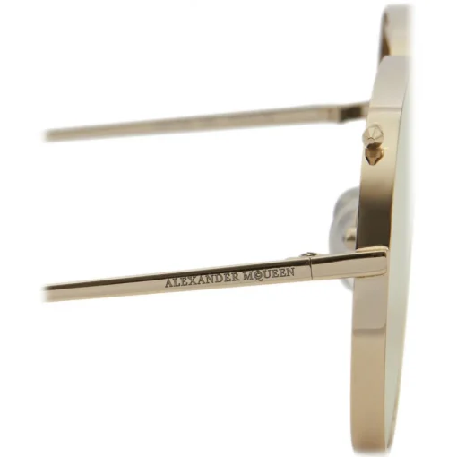 Alexander McQueen Eyewear Alexander McQueen - Piercing Pilot Metal Sunglasses - Gold Brown - - Avvenice^ Sunglasses & Eyewear