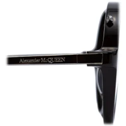 Alexander McQueen Eyewear Alexander McQueen - Piercing Round Acetate Sunglasses - Black - - Avvenice^ Sunglasses & Eyewear