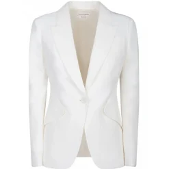 Alexander McQueen - Single Breasted Blazer - White - Exclusive Luxury Collection - Avvenice^ Dresses