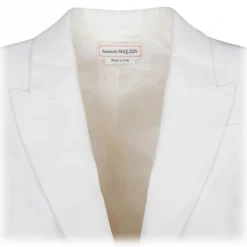 Alexander McQueen - Single Breasted Blazer - White - Exclusive Luxury Collection - Avvenice^ Dresses