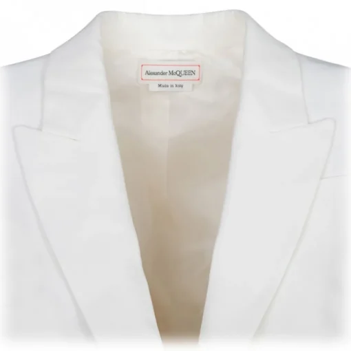Alexander McQueen - Single Breasted Blazer - White - Exclusive Luxury Collection - Avvenice^ Dresses