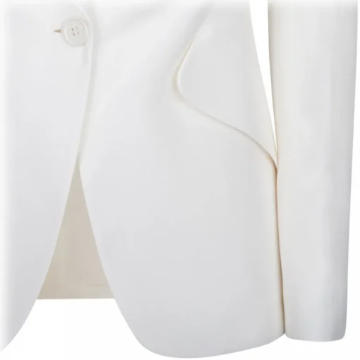 Alexander McQueen - Single Breasted Blazer - White - Exclusive Luxury Collection - Avvenice^ Dresses
