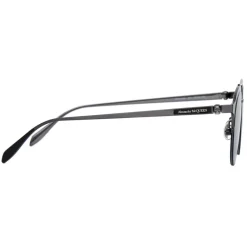 Alexander McQueen Eyewear Alexander McQueen - Skull Panthos Metal Sunglasses - Ruthenium - - Avvenice
