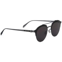 Alexander McQueen Eyewear Alexander McQueen - Skull Panthos Metal Sunglasses - Ruthenium - - Avvenice