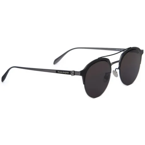 Alexander McQueen Eyewear Alexander McQueen - Skull Panthos Metal Sunglasses - Ruthenium - - Avvenice
