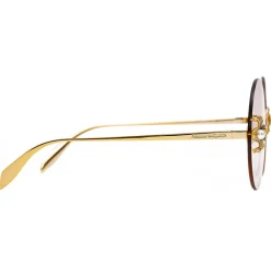 Alexander McQueen Eyewear Alexander McQueen - Spider Jeweled Round Sunglasses - Gold Pink - - Avvenice