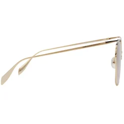 Alexander McQueen Eyewear Alexander McQueen - The Cut Square Sunglasses - Light Gold Brown - - Avvenice