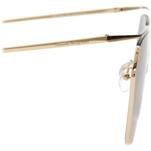 Alexander McQueen Eyewear Alexander McQueen - The Cut Square Sunglasses - Light Gold Brown - - Avvenice