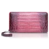 Ammoment - Caiman in Degrade Terracota-Black - Leather Large Long Zipper Wallet - Avvenice^ Wallets