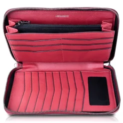 Ammoment - Caiman in Degrade Terracota-Black - Leather Large Long Zipper Wallet - Avvenice^ Wallets