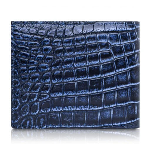 Ammoment - Caiman in Degrade Navy-Black - Leather Bifold Wallet - Avvenice^ Wallets