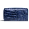 Ammoment - Nile Crocodile in Antique Navy - Leather Long Zipper Wallet - Avvenice^ Wallets