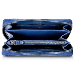 Ammoment - Nile Crocodile in Antique Navy - Leather Long Zipper Wallet - Avvenice^ Wallets