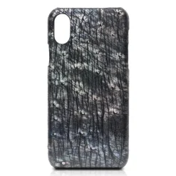 Ammoment - Ostrich in Tahitian Pearl - Leather Cover - iPhone X - Avvenice^ Case