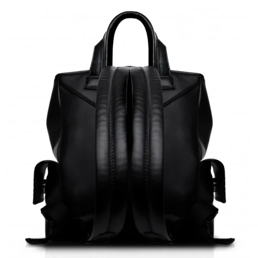 Ammoment - Ostrich in Tahitian Pearl Black - Leather Zane Small Backpack - Avvenice^ Backpacks
