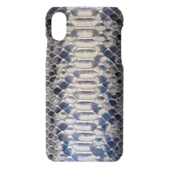 Ammoment - Python in Baikal Blue - Leather Cover - iPhone X - Avvenice^ Case