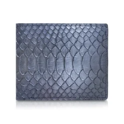 Ammoment - Python in Calcite Grey - Leather Bifold Wallet - Avvenice^ Wallets