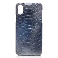 Ammoment - Python in Calcite Blue - Leather Cover - iPhone X - Avvenice^ Case