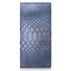 Ammoment - Python in Calcite Grey - Leather Breast Wallet - Avvenice