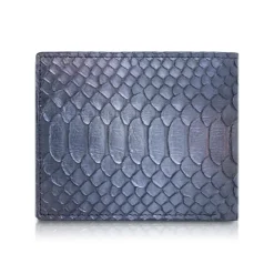 Ammoment - Python in Calcite Grey - Leather Bifold Wallet - Avvenice^ Wallets