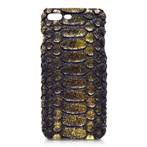 Ammoment - Python in Demeter Gold - Leather Cover - iPhone 8 Plus / 7 Plus - Avvenice^ Case