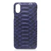 Ammoment - Python in Navy - Leather Cover - iPhone X - Avvenice^ Case
