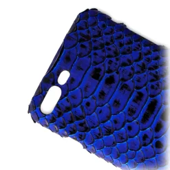 Ammoment - Python in NYX Blue - Leather Cover - iPhone 8 Plus / 7 Plus - Avvenice^ Case