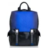 Ammoment - Python in Petale Blue - Leather Zane Large Backpack - Avvenice^ Backpacks