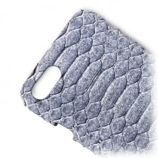 Ammoment - Python in Pomice Grey - Leather Cover - iPhone 8 / 7 - Avvenice^ Case