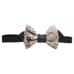Ammoment - Python in Roccia - Leather Victor Bow Tie - Avvenice^ Ties & Bow Ties