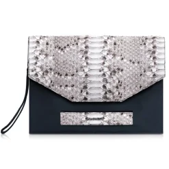 Ammoment - Python in Roccia - Leather Pete Clutch Bag - Avvenice^ Bags