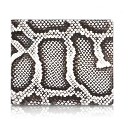 Ammoment - Python in Roccia - Leather Bifold Wallet with Center Flap - Avvenice^ Wallets