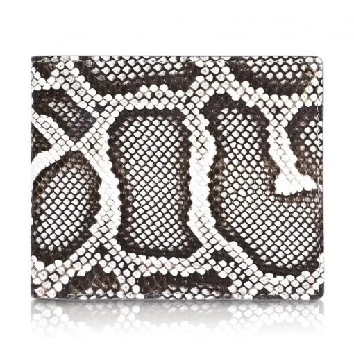 Ammoment - Python in Roccia - Leather Bifold Wallet with Center Flap - Avvenice^ Wallets