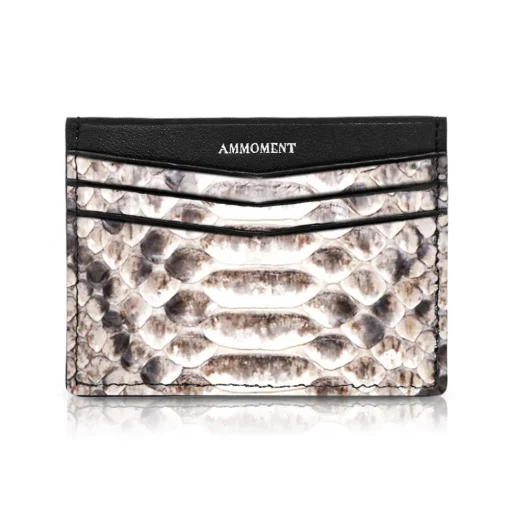 Ammoment - Python in Roccia - Leather Credit Card Holder - Avvenice^ Wallets