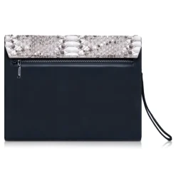 Ammoment - Python in Roccia - Leather Pete Clutch Bag - Avvenice^ Bags