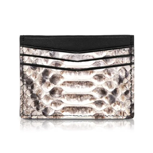 Ammoment - Python in Roccia - Leather Credit Card Holder - Avvenice^ Wallets