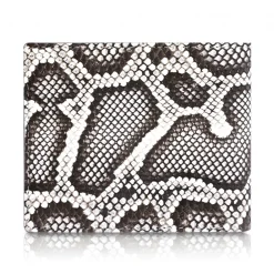 Ammoment - Python in Roccia - Leather Bifold Wallet with Center Flap - Avvenice^ Wallets